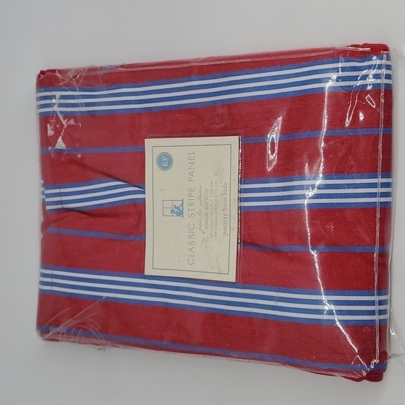 NEW Pottery Barn Curtain Kids Classic Stripe Panel 63 x 44 One Panel - Picture 1 of 7